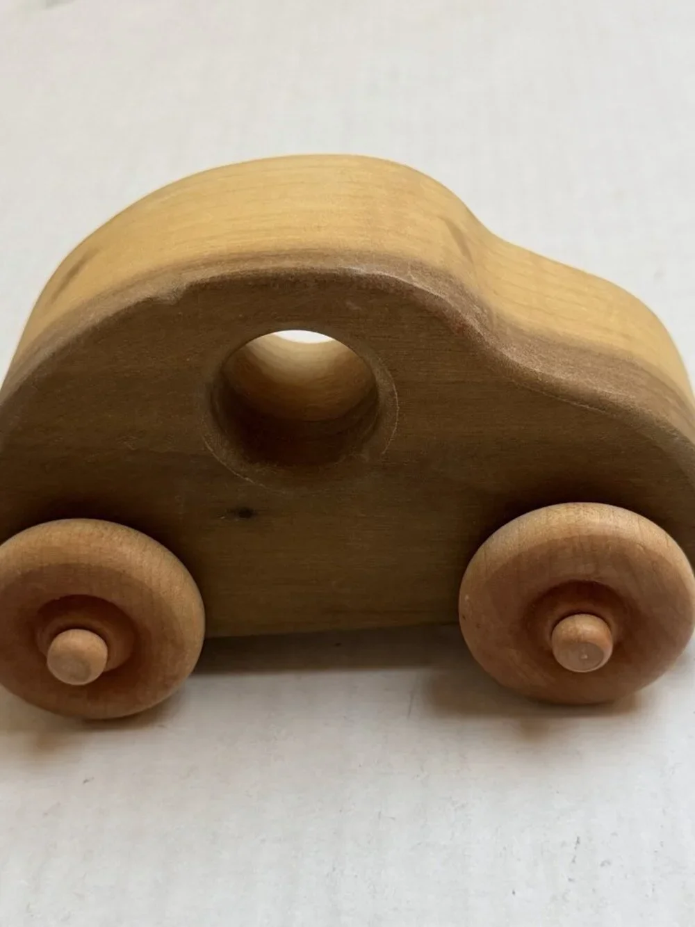 Handmade Wooden Toy Car Montessori Push Vehicle‎ Solid Wood Natural Gift